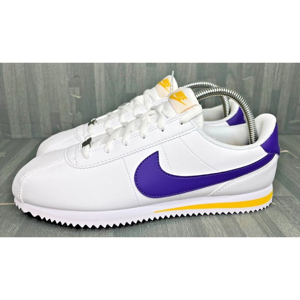 Nike Kids' White Purple Classic Cortez Sneakers